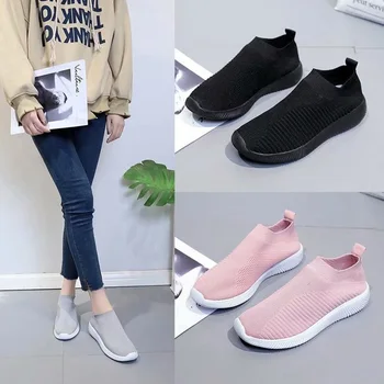 2019 Newly Women Flat Shoes Breathable Knitted Mesh Walking Sneakers Soft Sock Shoes
2019 Newly Women Flat Shoes Breathable Knitted Mesh Walking Sneakers Soft Sock Shoes