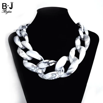 New Fashion China chokers necklaces gothic necklaces for women white black resin link chain necklace NK1002
New Fashion China chokers necklaces gothic necklaces for women white black resin link chain necklace NK1002
