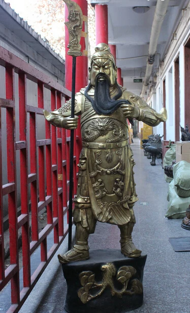 wholesale factory Folk China Bronze Copper Gilt Temple Guard Warrior GuanGong Guan Yu God Statue
wholesale factory Folk China Bronze Copper Gilt Temple Guard Warrior GuanGong Guan Yu God Statue