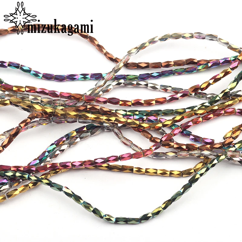 2*4mm 98pcs/lot Glass Beads Rice Grains Rhombus Shape Crystal Middle Hole Long Bicone Tube Loose Beads For DIY Jewelry Making
2*4mm 98pcs/lot Glass Beads Rice Grains Rhombus Shape Crystal Middle Hole Long Bicone Tube Loose Beads For DIY Jewelry Making