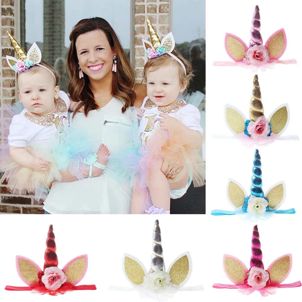 A-STYLE 24pc/lot Top Glitter Metallic Unicorn Headband Chiffon Flowers Headbands Kids Girls Unicorn Horn Party Hair Accessories
A-STYLE 24pc/lot Top Glitter Metallic Unicorn Headband Chiffon Flowers Headbands Kids Girls Unicorn Horn Party Hair Accessories
