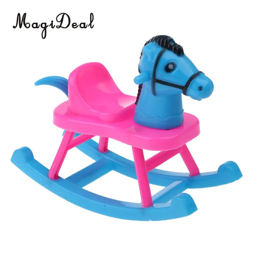Plastic Cradle Baby Chair Rocking Horse Stroller Model For Kelly Doll Bedroom Decoration