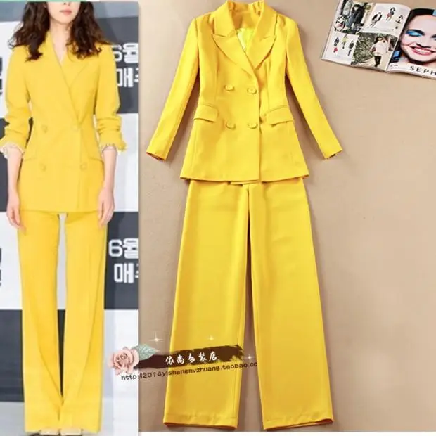 Fashion wide leg pants suit spring and autumn women new temperament professional wear loose suit two sets
Fashion wide leg pants suit spring and autumn women new temperament professional wear loose suit two sets
