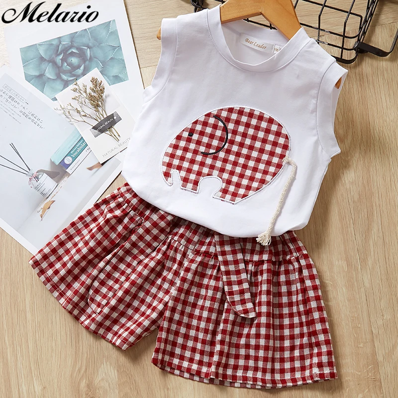 Melario Casual Baby Girls Clothes Suit Korean Elephant Sleeveless T Shirt Tops Plaid Printing Pants Baby Girl Outfits Kids Suits
Melario Casual Baby Girls Clothes Suit Korean Elephant Sleeveless T Shirt Tops Plaid Printing Pants Baby Girl Outfits Kids Suits