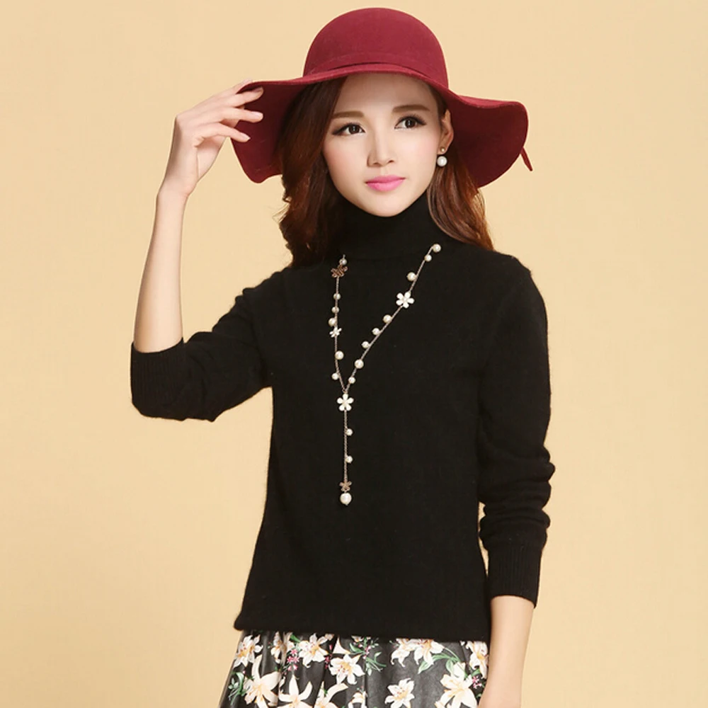 Casual Knitted Turtleneck Women Fashion Pure Cashmere Blend Sweater Real Cashmere pullovers female basic style top KFP722
Casual Knitted Turtleneck Women Fashion Pure Cashmere Blend Sweater Real Cashmere pullovers female basic style top KFP722