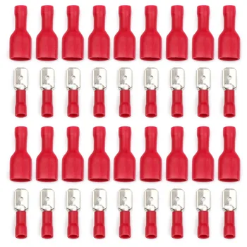10Pairs Female + Male Electrical Wiring Connector 20PCS Insulated Crimp Spade Terminal FDFD2-250 MDD2-250 4.0-6.0mm2
10Pairs Female + Male Electrical Wiring Connector 20PCS Insulated Crimp Spade Terminal FDFD2-250 MDD2-250 4.0-6.0mm2
