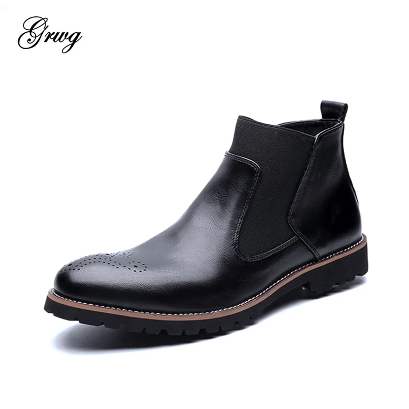Fashion Men Chelsea Boots Genuine Cowhide Leather Men Autumn Spring Winter Boots Handmade Plus Size Ankle Shoes Size 38~46
Fashion Men Chelsea Boots Genuine Cowhide Leather Men Autumn Spring Winter Boots Handmade Plus Size Ankle Shoes Size 38~46