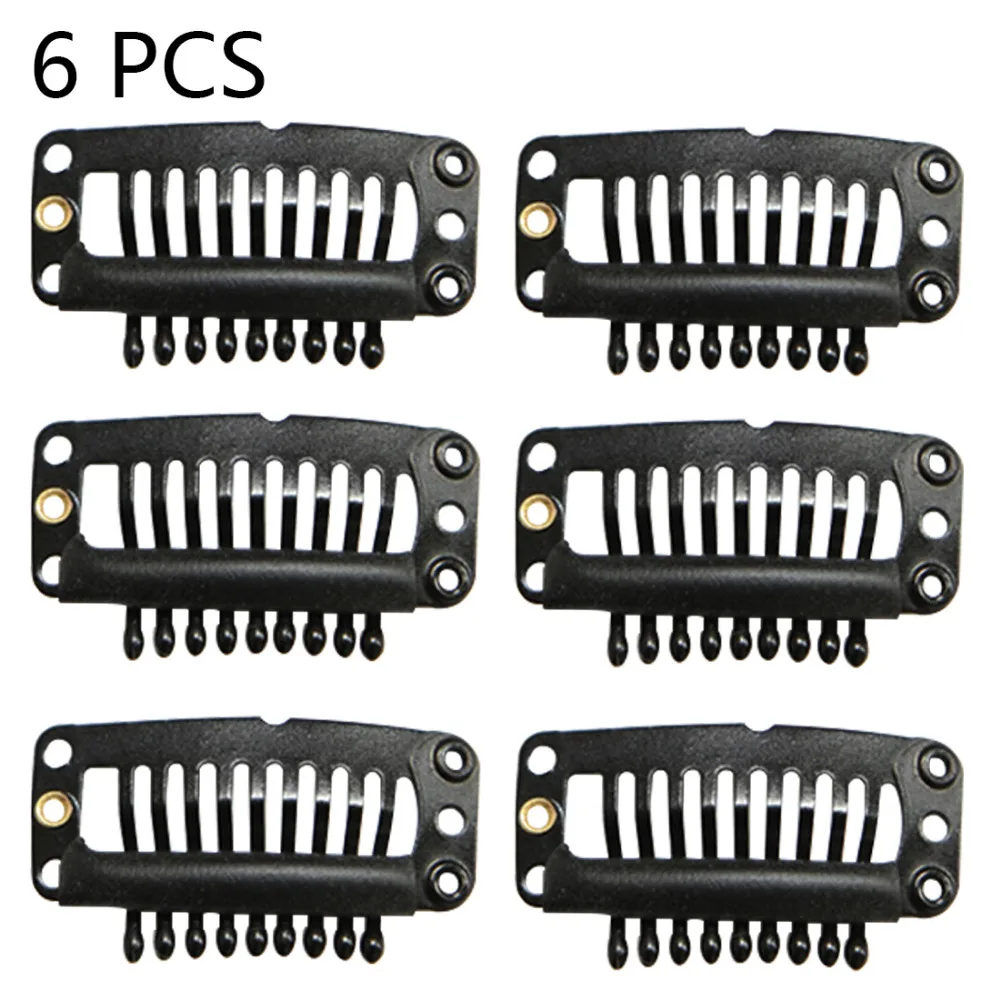Invisible Fixation Pins 6pcs/pack 9 Teeth U Shape Metal Black Hair Snap Comb Clip for Hair Extensions Hairpiece Weft Wig Clips
Invisible Fixation Pins 6pcs/pack 9 Teeth U Shape Metal Black Hair Snap Comb Clip for Hair Extensions Hairpiece Weft Wig Clips