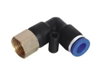 5pcs Pneumatic Female Elbow Connector Tube OD 3/8" X NPT 1/4" Push In Fitting