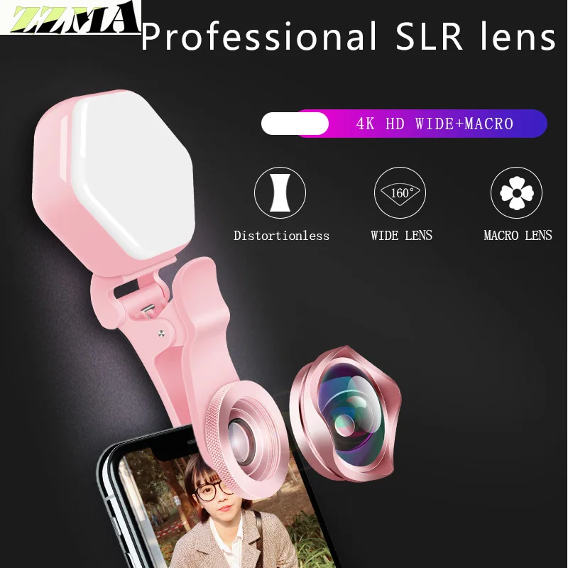 LED Selfie Light Fill-in light 0.4X Wide Angle Lens 15X Macro Lens Kit For iPhone Samsung all cell phones
LED Selfie Light Fill-in light 0.4X Wide Angle Lens 15X Macro Lens Kit For iPhone Samsung all cell phones