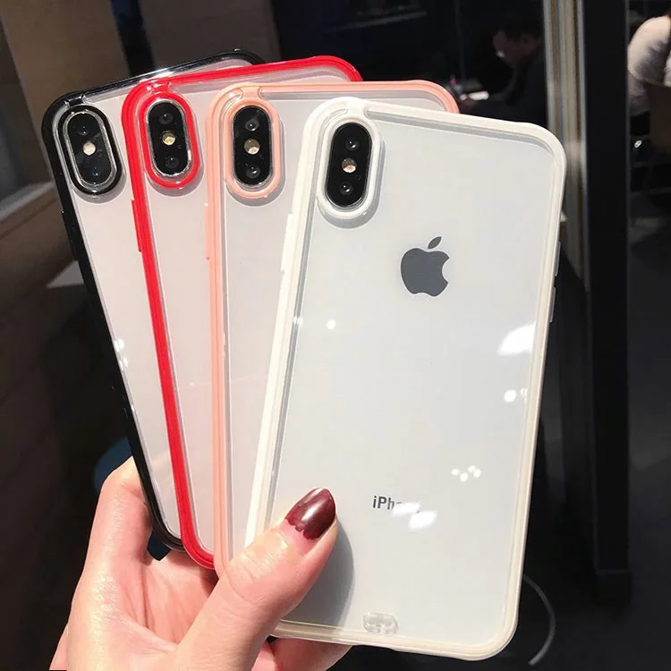 Colorful Frame Transparent Clear Phone Case For Iphone 6 6s plus 7 8plus X XS XR XS Max Soft TPU Full Protective Back Covers
Colorful Frame Transparent Clear Phone Case For Iphone 6 6s plus 7 8plus X XS XR XS Max Soft TPU Full Protective Back Covers
