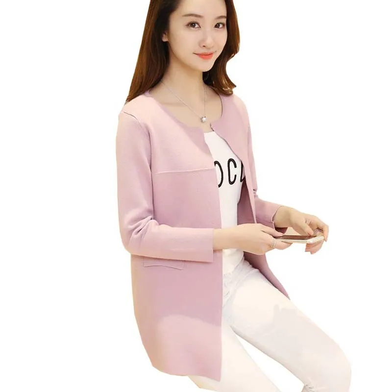 Women Cardigan Sweaters 2018 New Full Sleeve Long Cardigan Jacket Fashion Solid Knitted Sweater Coat Student Crochet Poncho
Women Cardigan Sweaters 2018 New Full Sleeve Long Cardigan Jacket Fashion Solid Knitted Sweater Coat Student Crochet Poncho