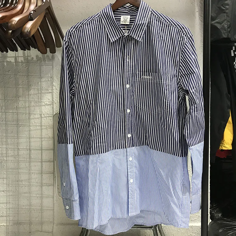 New Long Sleeve T-Shirt Vetements Men Women Fashion Stitching Embroidery Stripe Blue And Black Vetements T-Shirts
New Long Sleeve T-Shirt Vetements Men Women Fashion Stitching Embroidery Stripe Blue And Black Vetements T-Shirts