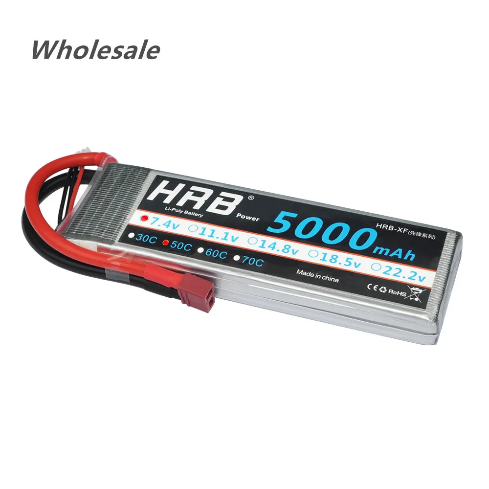 HRB 2S 3S 4S 5S 6S 5000MAH 50C MAX 100C lipo Battery for Helicopter Quadcopter Airplane
HRB 2S 3S 4S 5S 6S 5000MAH 50C MAX 100C lipo Battery for Helicopter Quadcopter Airplane