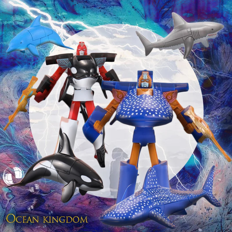 Transformation Sea Life Robot Toys Killer Whale Dolphin Great White Shark Deformation Plastic Boys Action Figure Children Toys
Transformation Sea Life Robot Toys Killer Whale Dolphin Great White Shark Deformation Plastic Boys Action Figure Children Toys