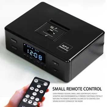Black and white rotating Bluetooth speakers FM radio alarm clock dual USB output charging function LED display
Black and white rotating Bluetooth speakers FM radio alarm clock dual USB output charging function LED display