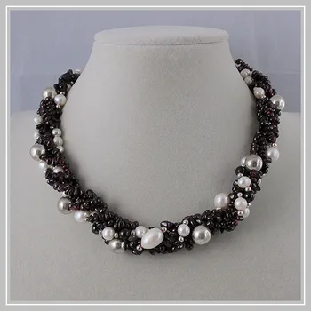 Unique Pearls jewellery Store,5 rows Red Garnets White Freshwater Pearl Necklace,Perfect Girl's Gift Party Birthday Jewelry
Unique Pearls jewellery Store,5 rows Red Garnets White Freshwater Pearl Necklace,Perfect Girl's Gift Party Birthday Jewelry
