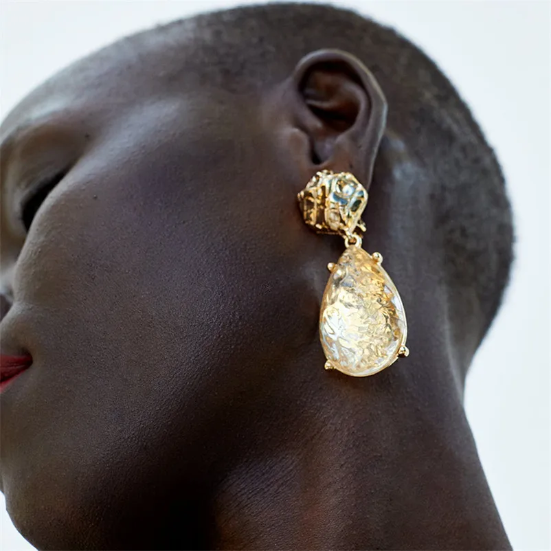 LUSION Vintage ZA Gold Color Rhinestones Stone Stud Earring For Woman Bohemian Irregular Earring Fashion Jewelry Custom brincos
LUSION Vintage ZA Gold Color Rhinestones Stone Stud Earring For Woman Bohemian Irregular Earring Fashion Jewelry Custom brincos