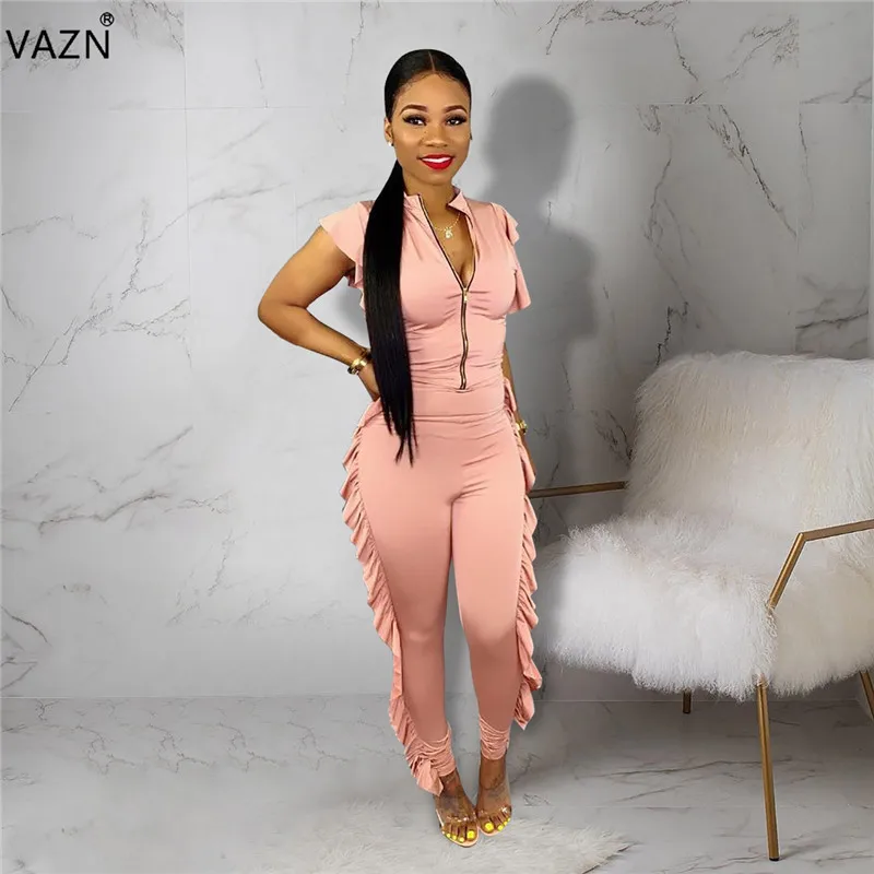 VAZN 2019 Summer Hot Fashion Sexy Women Solid Long Jumpsuits O-Neck Short Sleeve O-neck Elegant Overalls Bodycon Set ME253
VAZN 2019 Summer Hot Fashion Sexy Women Solid Long Jumpsuits O-Neck Short Sleeve O-neck Elegant Overalls Bodycon Set ME253