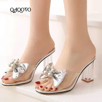 Women Summer Shoes Glisten Bow Knot High Heels Sandals Fashion Crystal Sqaure High Heel Slippers Slip On Party Ladies Shoes
Women Summer Shoes Glisten Bow Knot High Heels Sandals Fashion Crystal Sqaure High Heel Slippers Slip On Party Ladies Shoes