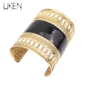Elegent Black and White oil-spot glaze Open Alloy Vintage Cuff Bangles Statement Bracelet Bangles Indian Jewelry UKEN 
Elegent Black and White oil-spot glaze Open Alloy Vintage Cuff Bangles Statement Bracelet Bangles Indian Jewelry UKEN
