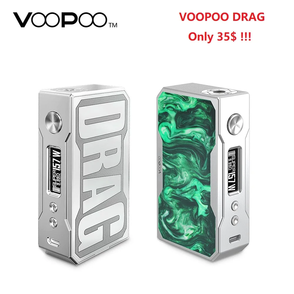 Lowest Price !! VOOPOO DRAG 157W Box MOD w/ GENE Chip & 0.025s Fastest Fire Speed No 18650 Battery Electronic Cigarette Mod Box
Lowest Price !! VOOPOO DRAG 157W Box MOD w/ GENE Chip & 0.025s Fastest Fire Speed No 18650 Battery Electronic Cigarette Mod Box