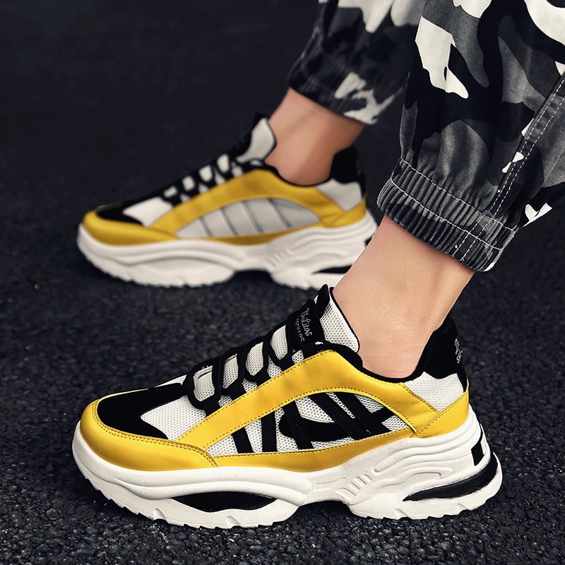 Sooneeya Yellow Men Casual Shoes Trend Thick Sole Sneakers Men Height Increasing Lace-up Footwear Patchwork Chunky Shoes Male
Sooneeya Yellow Men Casual Shoes Trend Thick Sole Sneakers Men Height Increasing Lace-up Footwear Patchwork Chunky Shoes Male