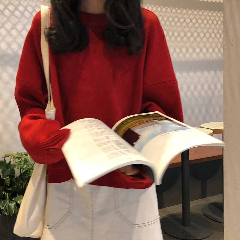 6 colors 2018 autumn and winter korean chic style solid color knitted sweaters womens pullovers womens (X959)
6 colors 2018 autumn and winter korean chic style solid color knitted sweaters womens pullovers womens (X959)