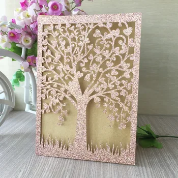 30pcs Laser Cut Tree Romantic Invitation Silver Gold Glitter Card craft laser cut folded wedding party birthday invitation card
30pcs Laser Cut Tree Romantic Invitation Silver Gold Glitter Card craft laser cut folded wedding party birthday invitation card
