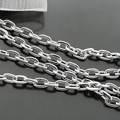 (27715)2 meters Size:7x4.8MM,Wire thickness:1.2MM Stainless steel color Plated Iron High Quality Flat O-Chains & Dog Chains
(27715)2 meters Size:7x4.8MM,Wire thickness:1.2MM Stainless steel color Plated Iron High Quality Flat O-Chains & Dog Chains