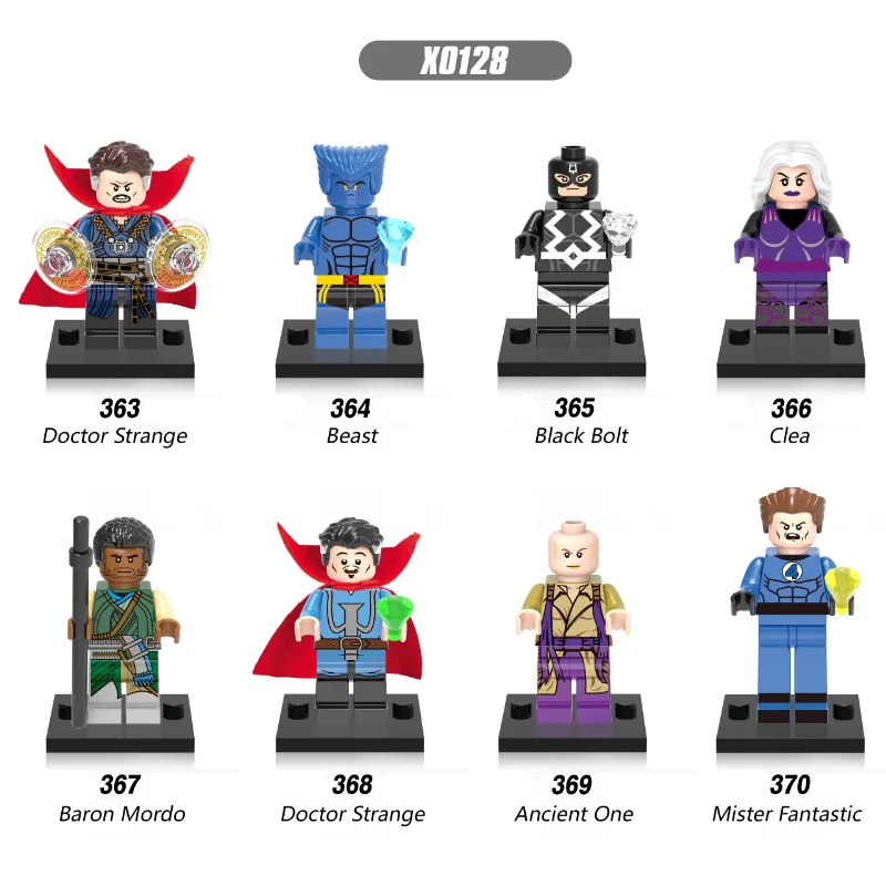 Single Sale X0128 DR. Doctor Strange Beast Doctor Strange Black Bolt Ancient One Clea Mr. Fantastic Baron Mordo Toy for children
Single Sale X0128 DR. Doctor Strange Beast Doctor Strange Black Bolt Ancient One Clea Mr. Fantastic Baron Mordo Toy for children
