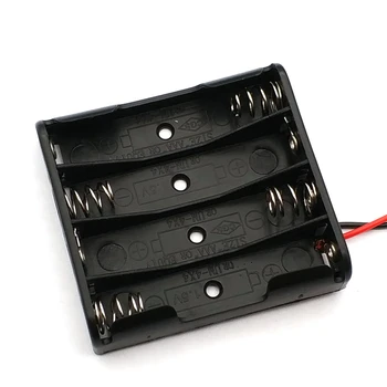 1 Pcs Battery box Case Plastic Box Holder with 6'' Cable Lead for 4 x AAA Batteries for Soldering Connecting Black
1 Pcs Battery box Case Plastic Box Holder with 6'' Cable Lead for 4 x AAA Batteries for Soldering Connecting Black