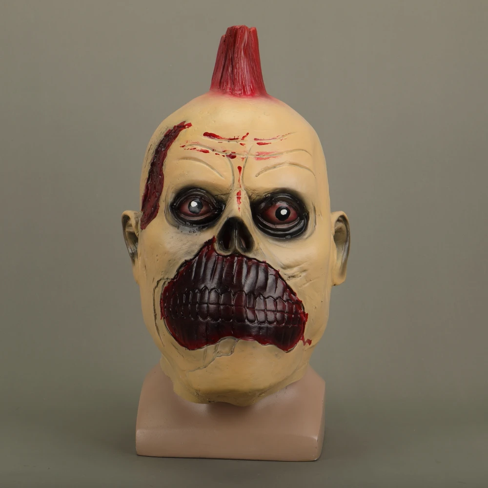 Halloween Masks Latex Party Joker Mask Chicken Crown Hair Fancy Dress Cosplay Costume Mask Masquerade (2)