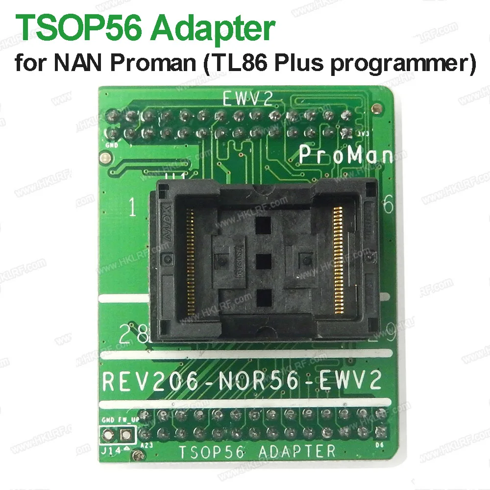 TSOP56 Adapter Socket For NAND ProMan TL86-PLUS Programmer FLASH REV206-NOR56-EW Free Shipping
TSOP56 Adapter Socket For NAND ProMan TL86-PLUS Programmer FLASH REV206-NOR56-EW Free Shipping