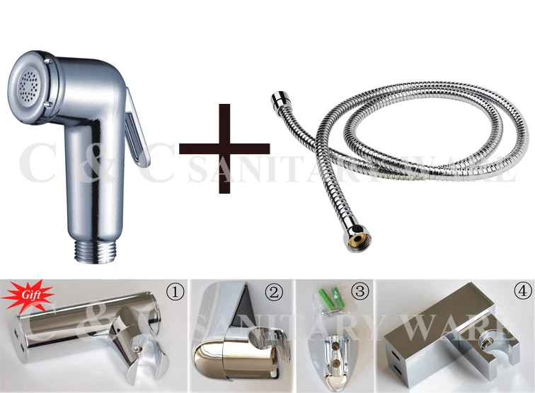 (C&C Brand, 100% Quality Assurance)! Single Handle ABS Chrome Shattaf Bidet With Stainless Steel Hose - Free Shipping A1201S
(C&C Brand, 100% Quality Assurance)! Single Handle ABS Chrome Shattaf Bidet With Stainless Steel Hose - Free Shipping A1201S