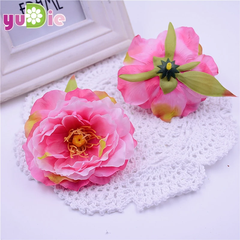 Image 30pcs 8CM artificial peony flower,large silk peony flowers heads for diy flowers arrangements,wedding wrist corsages accessories