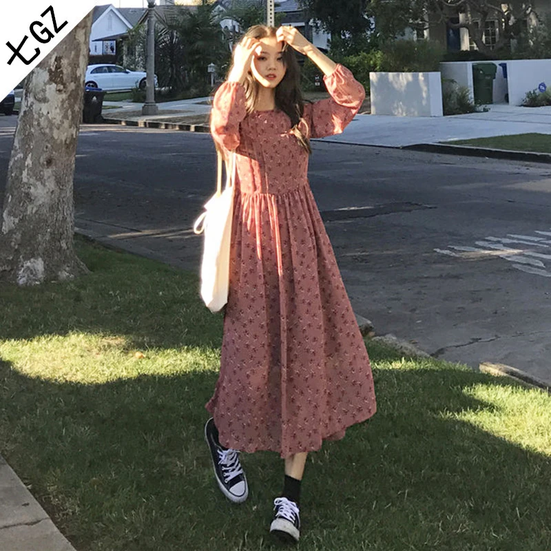 Sweet Lady Pink Flower Print Chiffon Dress a Line Long Dress Puff Sleeve Robe Longue Vestido Largo Vestiti Lunga
Sweet Lady Pink Flower Print Chiffon Dress a Line Long Dress Puff Sleeve Robe Longue Vestido Largo Vestiti Lunga