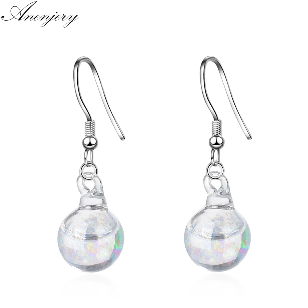 Anenjery Brand Multicolored Glass Ball Foam Earrings For Women 925 Sterling Silver Earrings boucle d'oreille S-E624
Anenjery Brand Multicolored Glass Ball Foam Earrings For Women 925 Sterling Silver Earrings boucle d'oreille S-E624