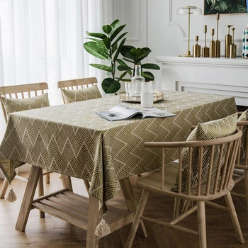 Plaid Decorative Linen Tablecloth With Tassel Waterproof Oilproof Thick Rectangular Wedding Dining Table Cover Tea Table Cloth
Plaid Decorative Linen Tablecloth With Tassel Waterproof Oilproof Thick Rectangular Wedding Dining Table Cover Tea Table Cloth
