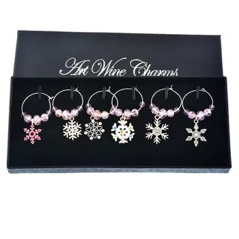 1Set/6PCs Snowflake Charms For Wine Glasses Marks Fashion Charms Set With Box Christmas Decorations Fit New Year Ornaments
1Set/6PCs Snowflake Charms For Wine Glasses Marks Fashion Charms Set With Box Christmas Decorations Fit New Year Ornaments