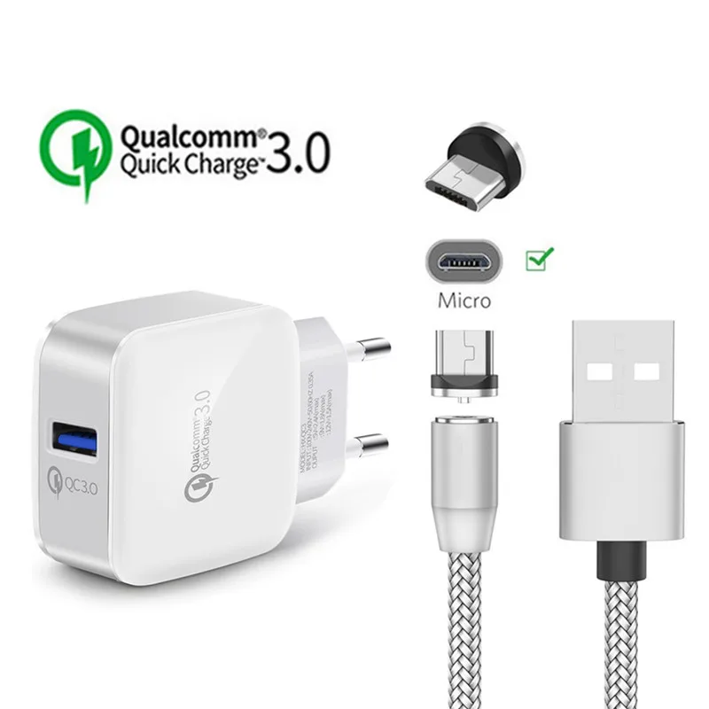 For Samsung A10 M10 A6 J4 J7 LG G3S Q60 K50 W30 cellphone QC 3.0 Fast charger + magnetic Micro USB Cable On Honor 9 lite 8A 8X
For Samsung A10 M10 A6 J4 J7 LG G3S Q60 K50 W30 cellphone QC 3.0 Fast charger + magnetic Micro USB Cable On Honor 9 lite 8A 8X