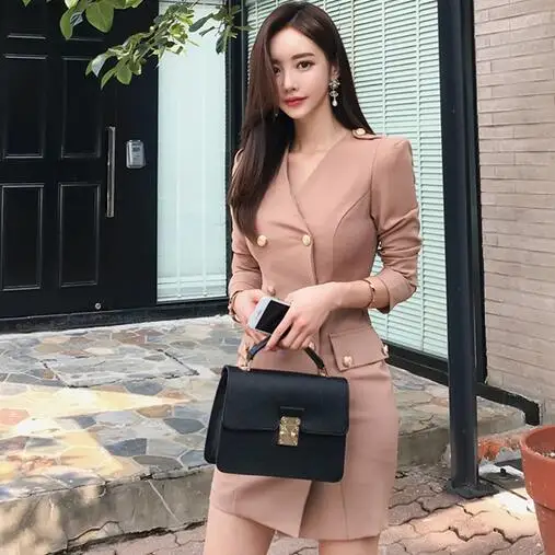 Autumn V-neck Dress Full Sleeve Double Breasted Pencil Dress Female Bodycon Mini Party Vestidos femme 2019 DF453
Autumn V-neck Dress Full Sleeve Double Breasted Pencil Dress Female Bodycon Mini Party Vestidos femme 2019 DF453