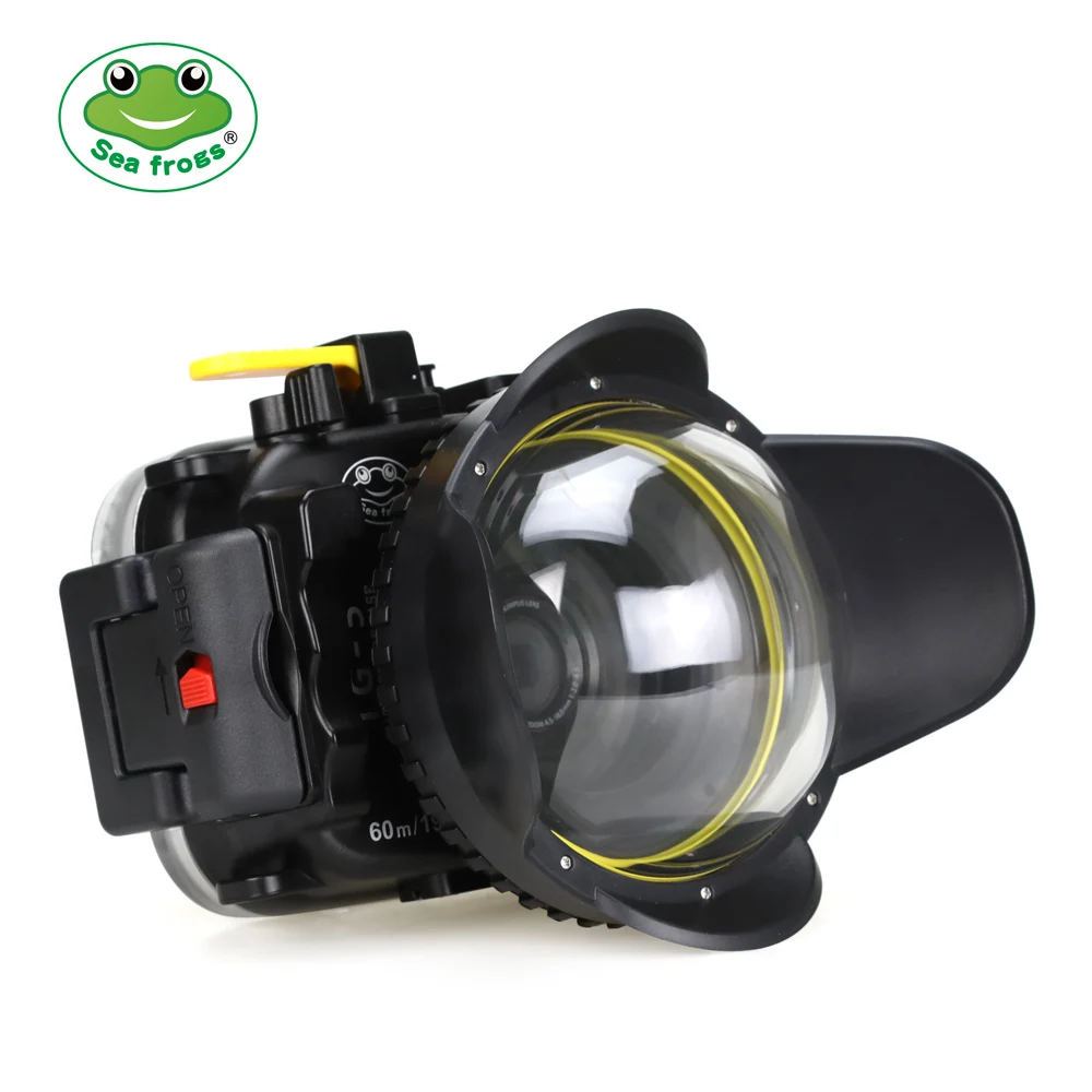 

Seafrogs 40m/130ft TG5 Underwater Case Diving Waterproof Housing for Olympus TG-5 Camera with Red Filter 67mm and Fisheye lens