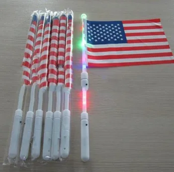 Whosale 20CM*30 cm American Hand LED Flag 4th of July Independence Day USA Banner Flags LED Flag Party Supplies 300pcs/lot
Whosale 20CM*30 cm American Hand LED Flag 4th of July Independence Day USA Banner Flags LED Flag Party Supplies 300pcs/lot