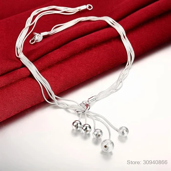 925 Silver Jewelry Necklaces Bead Long Necklace Chains For Women Wedding Party Necklaces Jewelry Gifts
925 Silver Jewelry Necklaces Bead Long Necklace Chains For Women Wedding Party Necklaces Jewelry Gifts