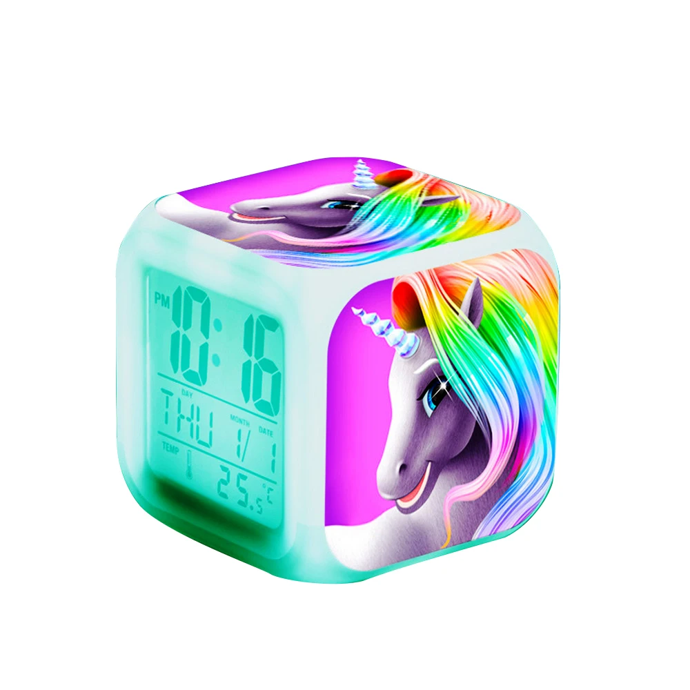 2019 Cartoon Unicorn Alarm Clocks Kids Child Wake Up Clock 7 Color Changing LED Night Light Clocks
2019 Cartoon Unicorn Alarm Clocks Kids Child Wake Up Clock 7 Color Changing LED Night Light Clocks
