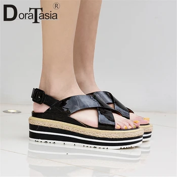 DORATASIA 2019 Concise INS Hot Genuine Leather Shoes Sandals Women Summer Flat Platform Women Casual Shoes Woman Size 34-40
DORATASIA 2019 Concise INS Hot Genuine Leather Shoes Sandals Women Summer Flat Platform Women Casual Shoes Woman Size 34-40