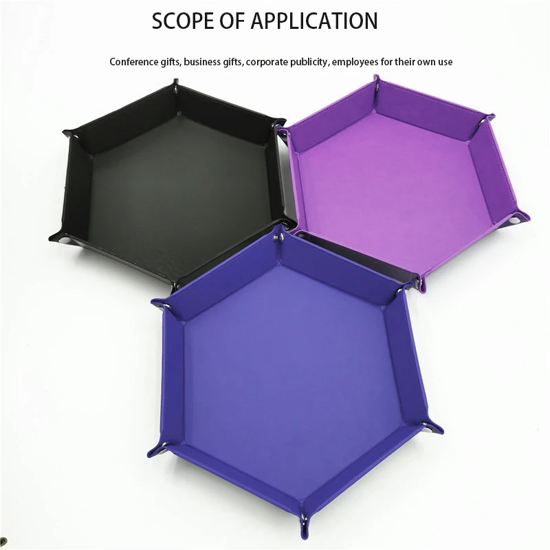 Multifunctional Hexagon Tray Folded Leather Dice Tray Large Space for Office Potable Watches Keys Makeup Storage Box Board Game
Multifunctional Hexagon Tray Folded Leather Dice Tray Large Space for Office Potable Watches Keys Makeup Storage Box Board Game
