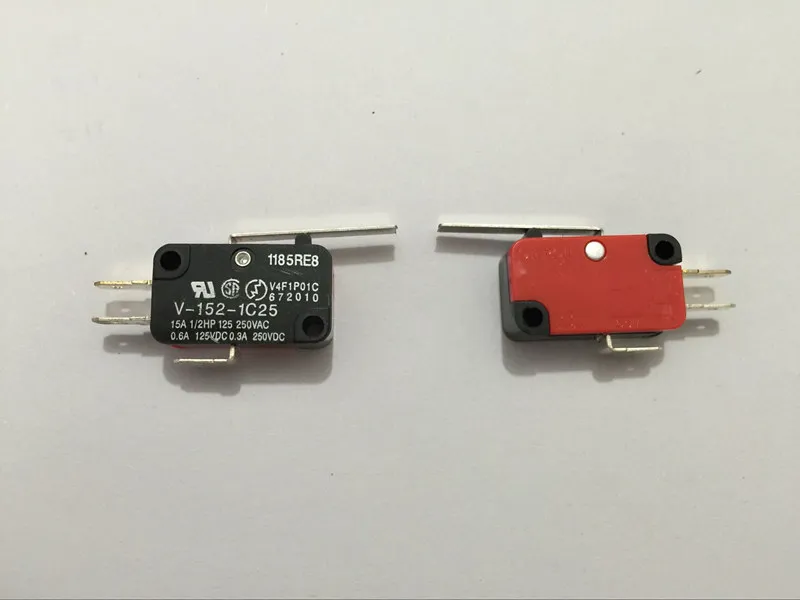 10pcs V-152-1C25 Straight Hinge Lever AC DC Micro Switch Limit Switch