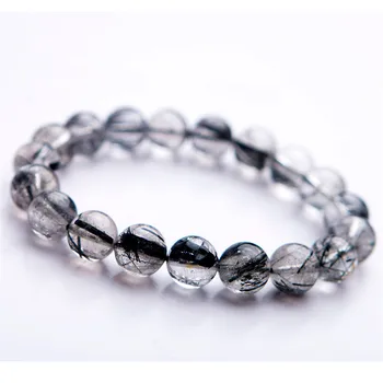 Genuine Brazil Natural Black Rutilated Quartz Bracelet Women Female Stretch Healing Gemstone Crystal Round Bead Bracelet 10mm
Genuine Brazil Natural Black Rutilated Quartz Bracelet Women Female Stretch Healing Gemstone Crystal Round Bead Bracelet 10mm